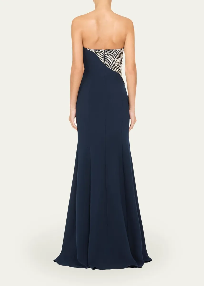 Jenny Packham Soyala Wave Beaded Strapless Gown | Thumbnail 3 Jenny Packham Soyala Wave Beaded Strapless Gown | Thumbnail 3