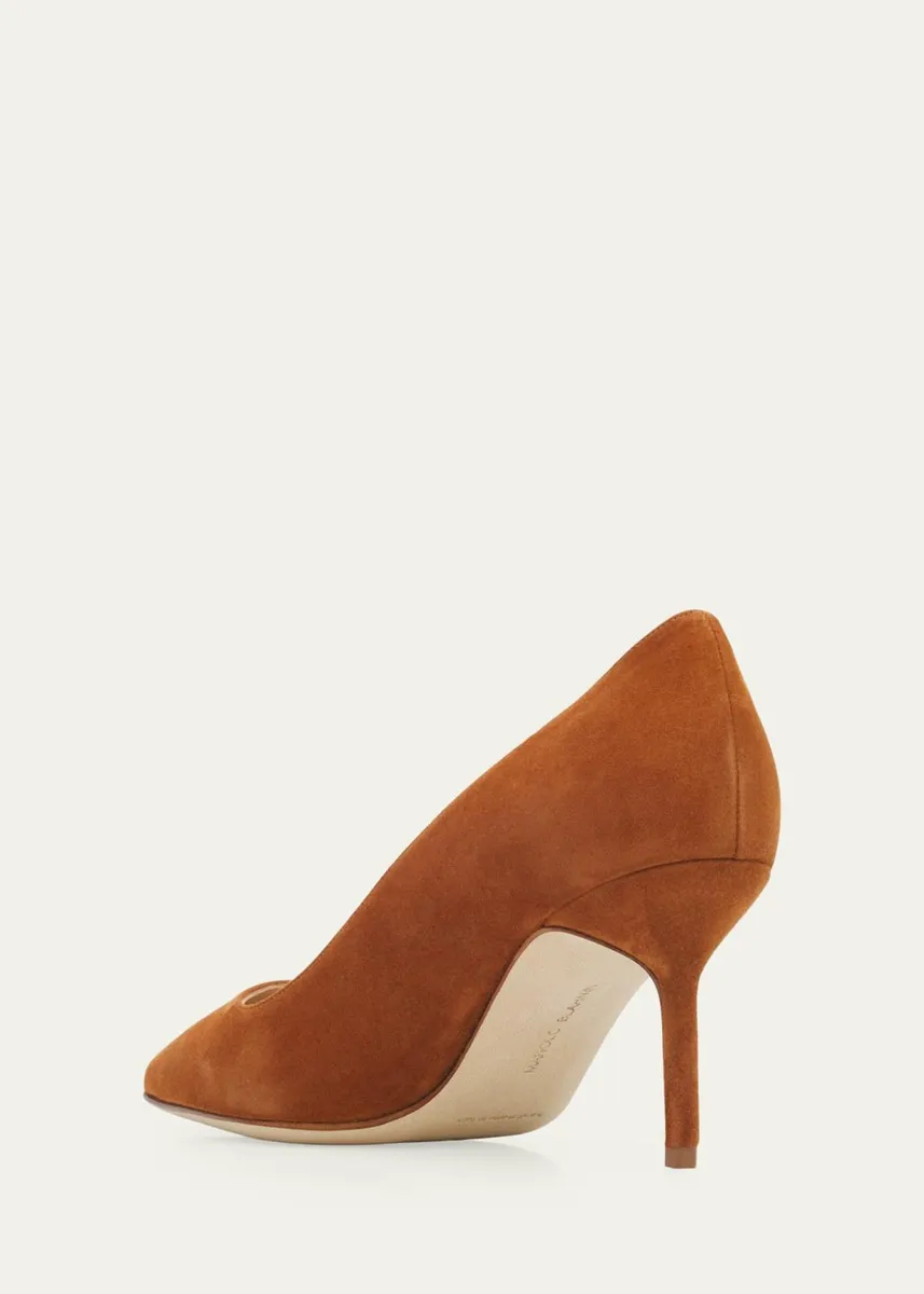 Manolo Blahnik 70mm BB Suede Pumps | Thumbnail 2 Manolo Blahnik 70mm BB Suede Pumps | Thumbnail 2