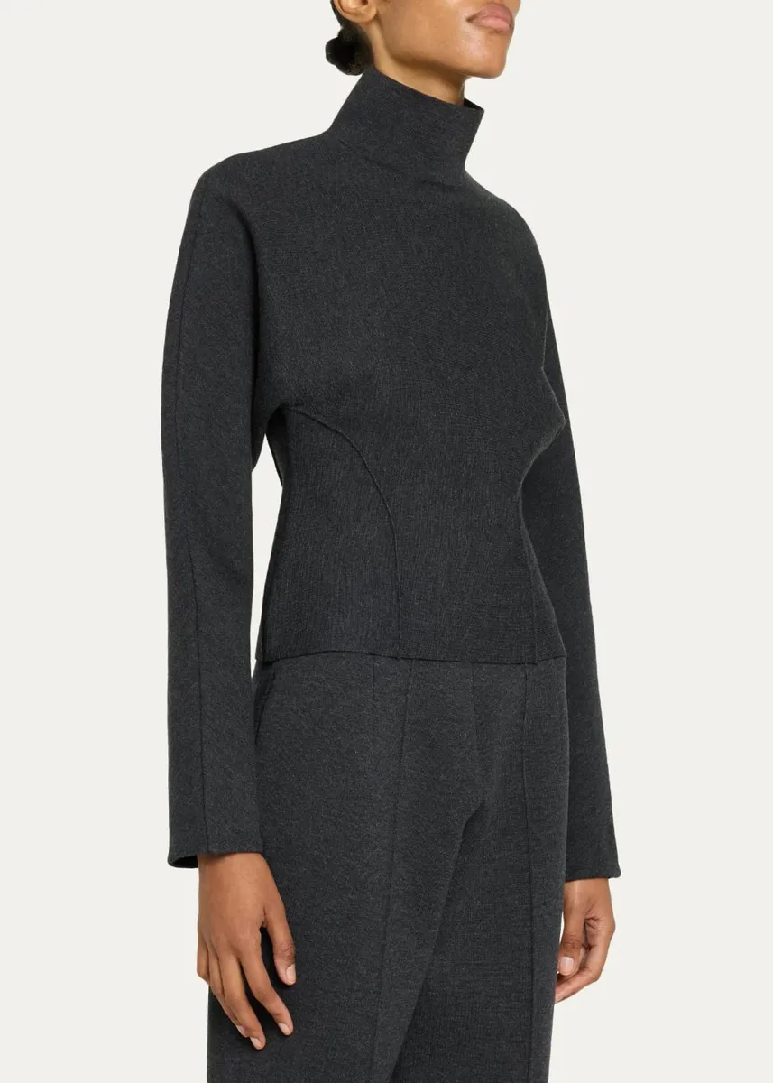 ALAÏA Cinched Wool-Blend Sweater | Thumbnail 4 ALAÏA Cinched Wool-Blend Sweater | Thumbnail 4
