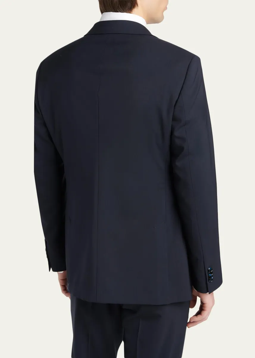 Giorgio Armani Men's Soho-Fit Wool Double-Breasted Sport Coat | Thumbnail 3