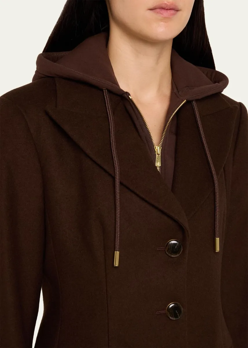 Veronica Beard Elspeth Coat with Hoodie Dickey | Thumbnail 5