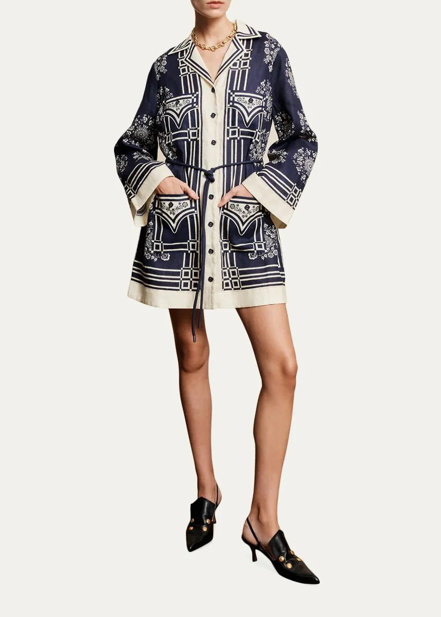 ALÉMAIS Banderrra Belted Linen Mini Dress | Thumbnail 2 ALÉMAIS Banderrra Belted Linen Mini Dress | Thumbnail 2