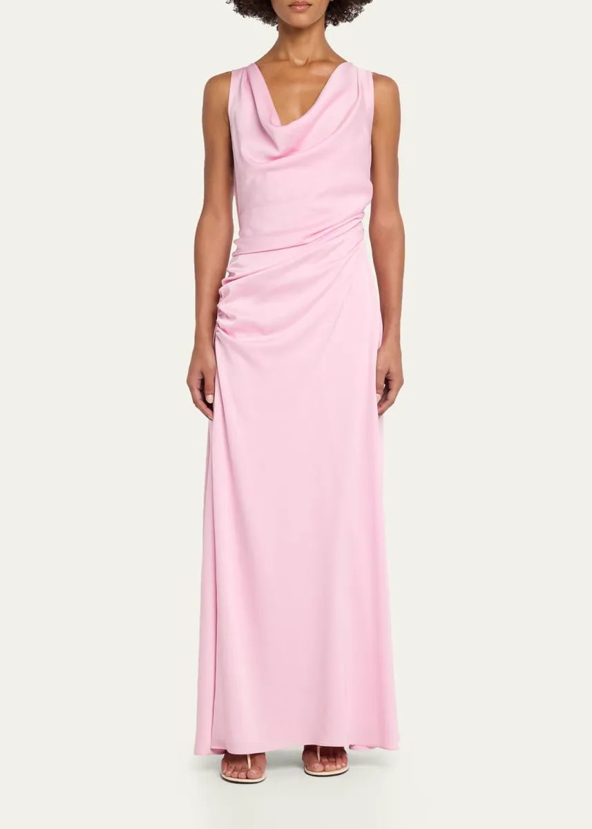 Simkhai Elinne Draped Off-Shoulder Column Gown | Thumbnail 2