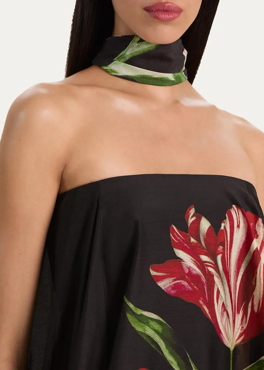 Alice + Olivia Maricela Floral Scarf Maxi Dress | Thumbnail 5