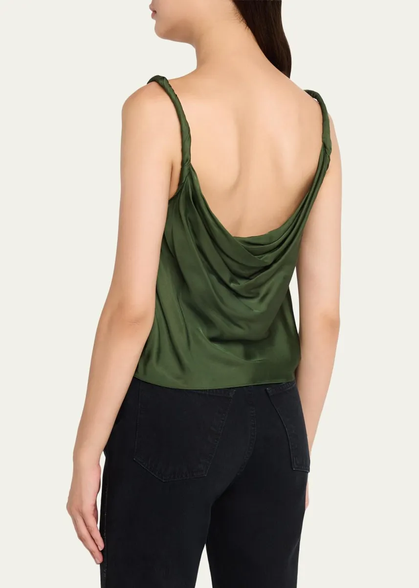 Alice + Olivia Monique Twisted-Strap Satin Tank Top | Thumbnail 3 Alice + Olivia Monique Twisted-Strap Satin Tank Top | Thumbnail 3