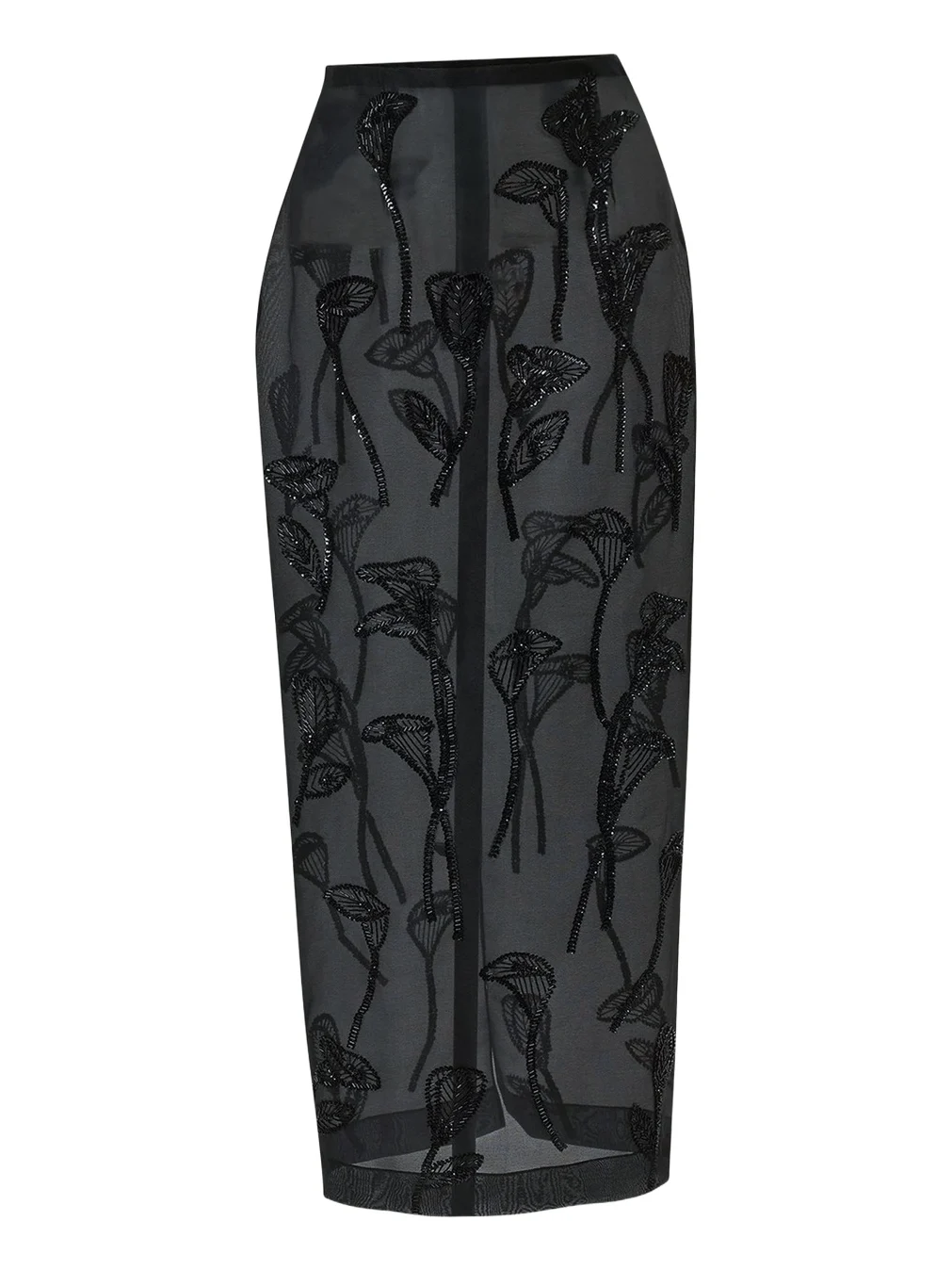 Embellished Silk Maxi Skirt