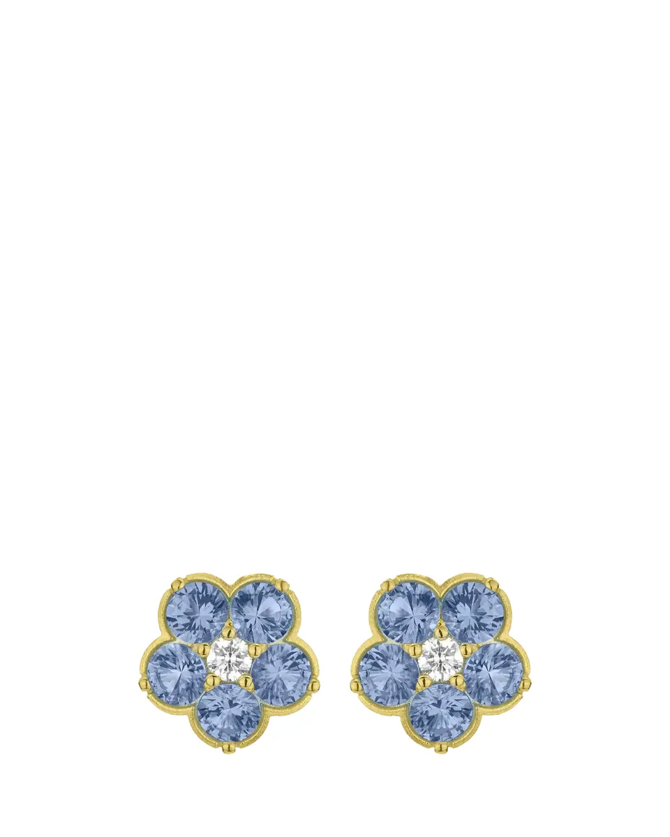 Paul Morelli 18K Wild Child Sapphire and Diamond Stud Earrings, Blue | Thumbnail 2