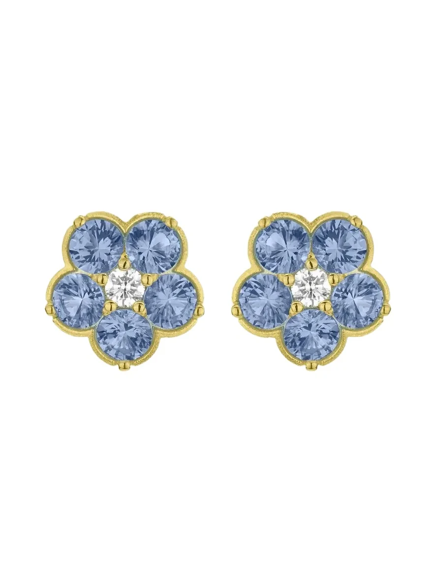 18K Wild Child Sapphire and Diamond Stud Earrings, Blue 18K Wild Child Sapphire and Diamond Stud Earrings, Blue