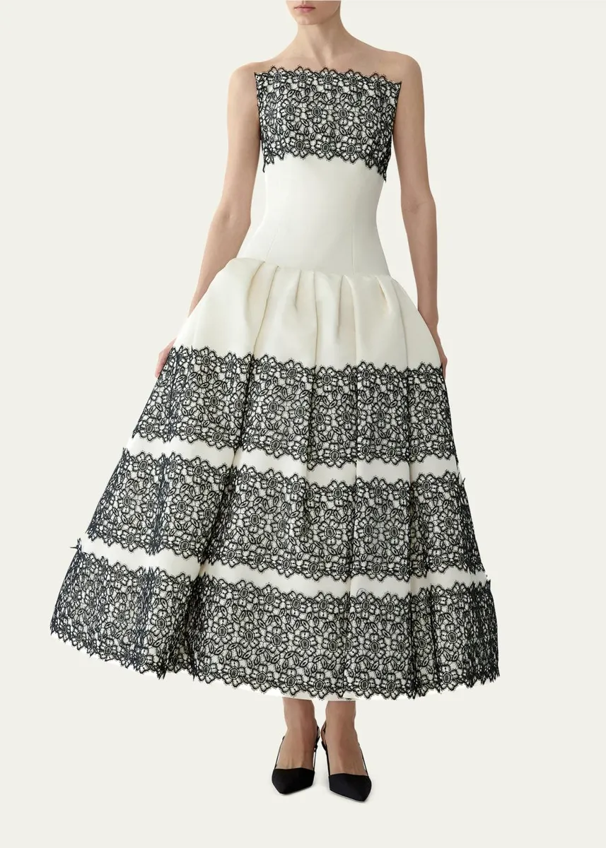 Carolina Herrera Strapless Guipure Lace Gown | Thumbnail 2 Carolina Herrera Strapless Guipure Lace Gown | Thumbnail 2