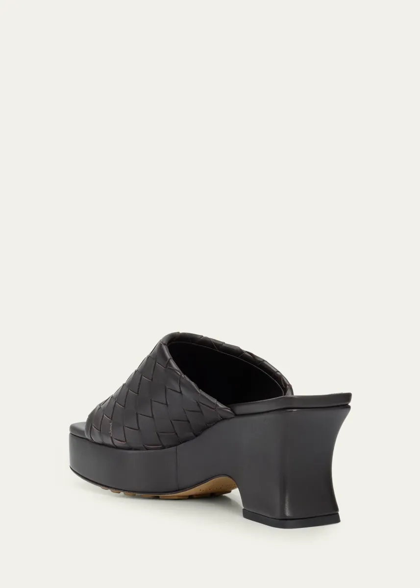 Bottega Veneta 70mm Rosita Intrecciato Leather Wedge Mules | Thumbnail 4 Bottega Veneta 70mm Rosita Intrecciato Leather Wedge Mules | Thumbnail 4