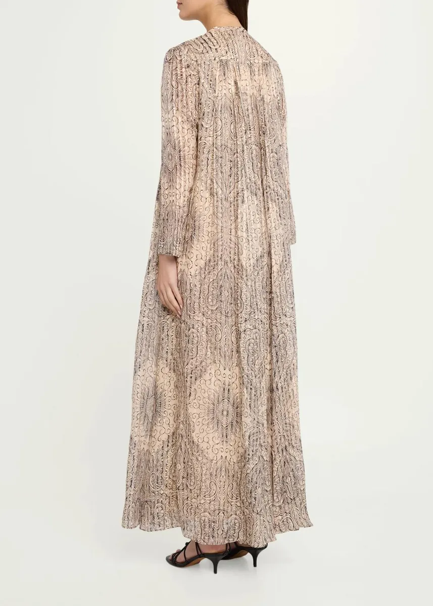 Zimmermann Ascent Medallion Stripe Silk Gown | Thumbnail 3