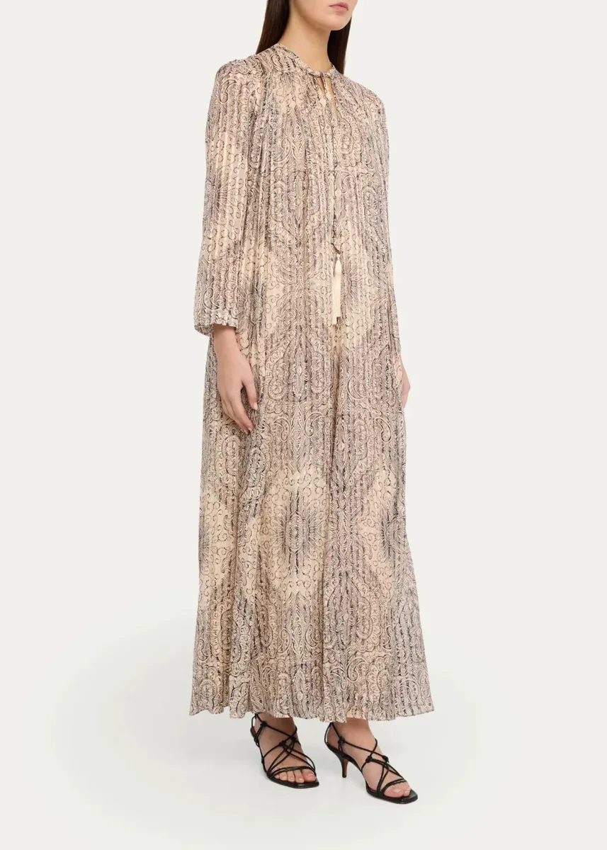 Zimmermann Ascent Medallion Stripe Silk Gown | Thumbnail 4