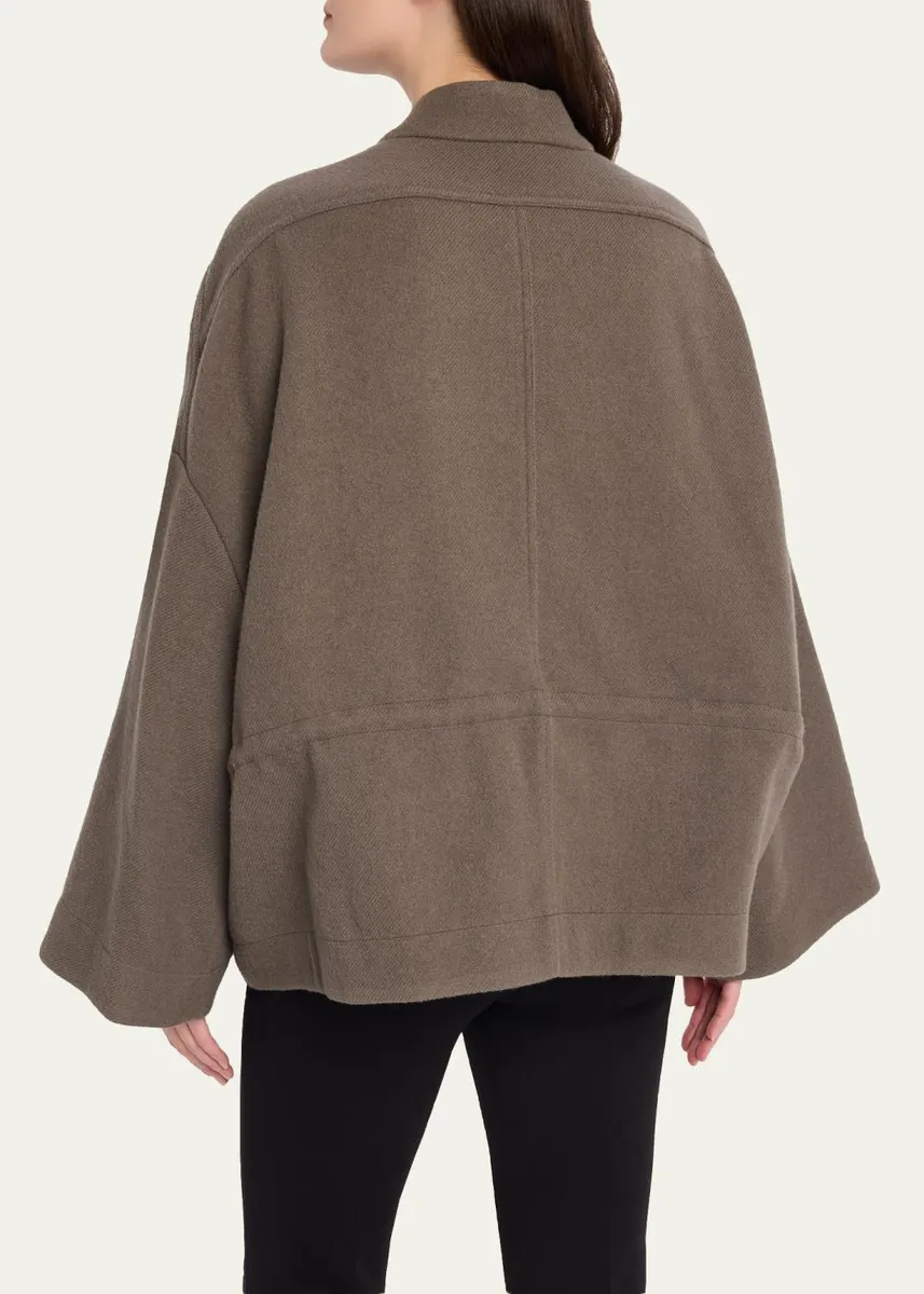 Rick Owens Sail Oversized Wool Flannel Jacket | Thumbnail 3 Rick Owens Sail Oversized Wool Flannel Jacket | Thumbnail 3