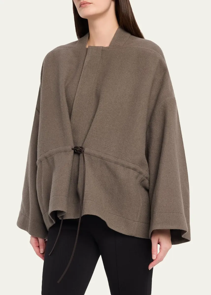 Rick Owens Sail Oversized Wool Flannel Jacket | Thumbnail 4 Rick Owens Sail Oversized Wool Flannel Jacket | Thumbnail 4