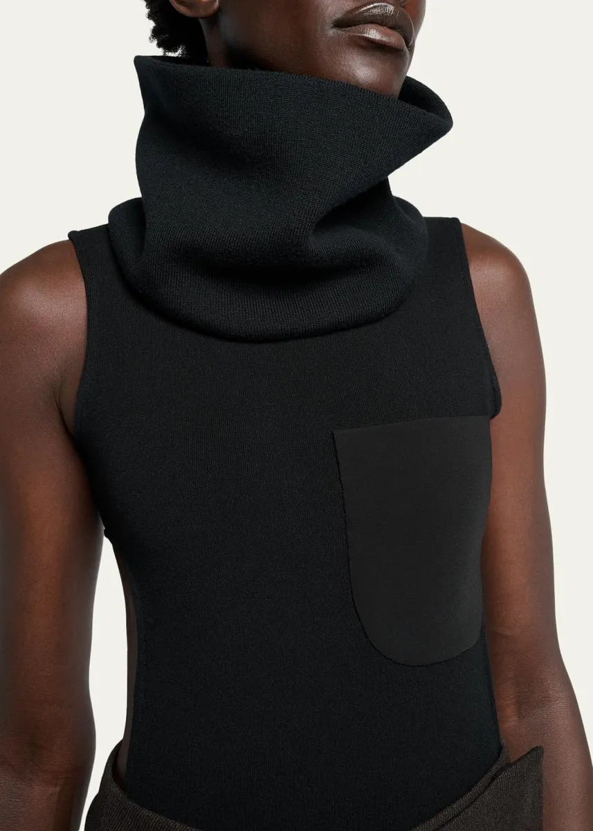 Courrèges Turtleneck Sleeveless Cutout Bodysuit | Thumbnail 5 Courrèges Turtleneck Sleeveless Cutout Bodysuit | Thumbnail 5