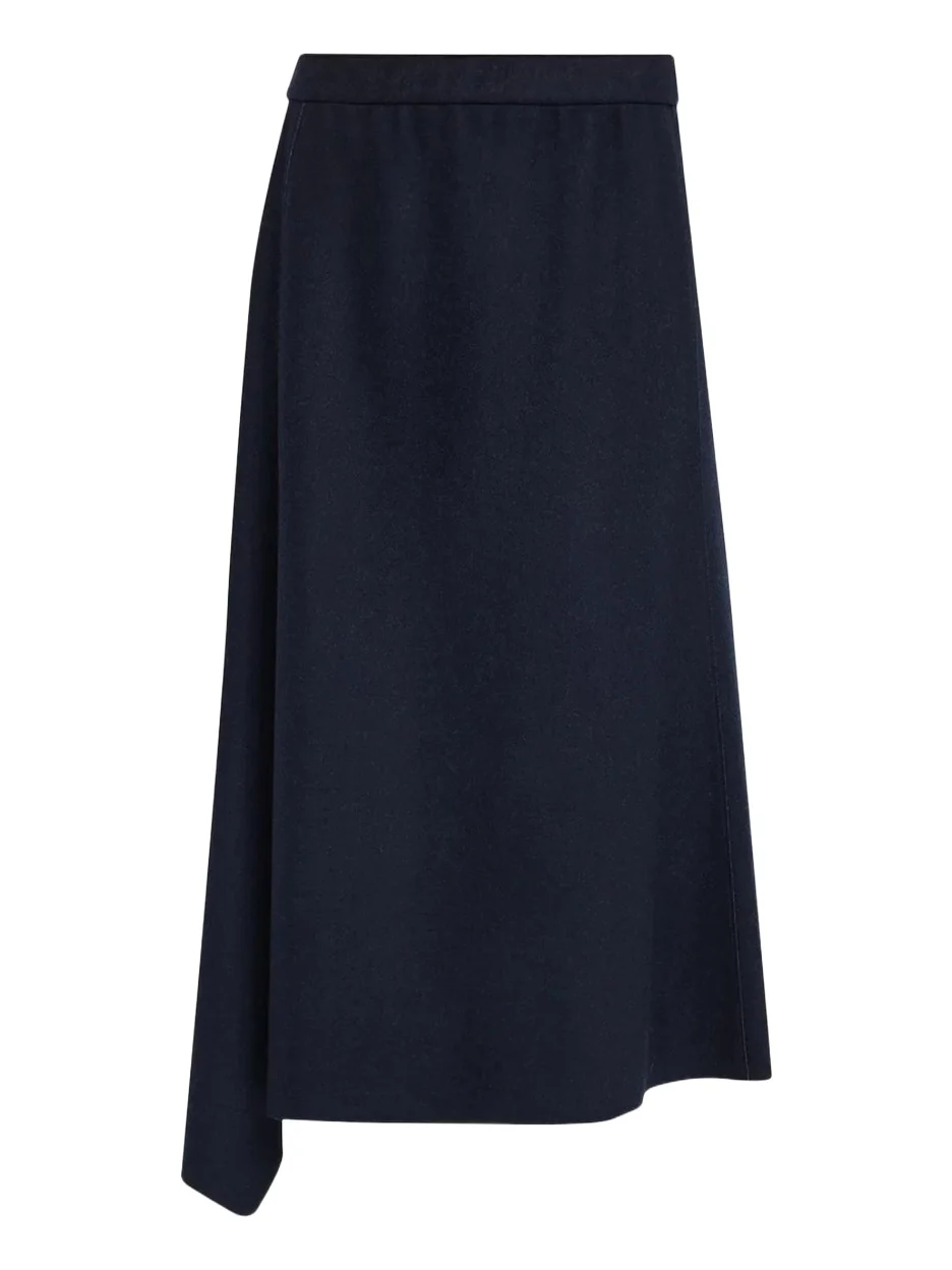 Lafayette 148 New York Reversible Flared Wool-Cashmere Maxi Skirt