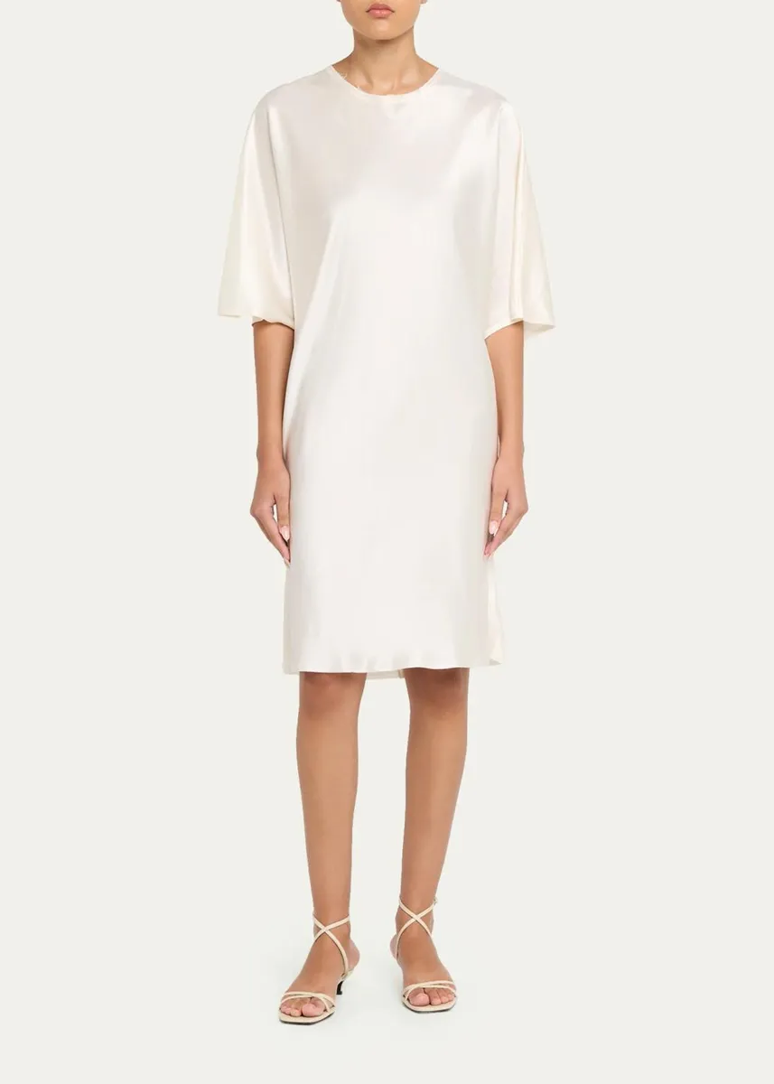 ALL THREE Mila Satin Shift Knee-Length Dress | Thumbnail 2 ALL THREE Mila Satin Shift Knee-Length Dress | Thumbnail 2