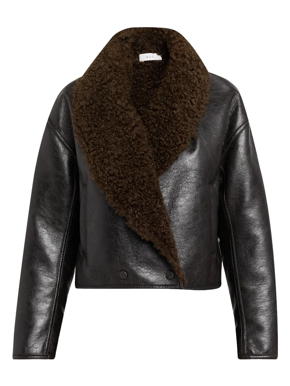 Stella Sherpa-Lined Faux Leather Jacket Stella Sherpa-Lined Faux Leather Jacket