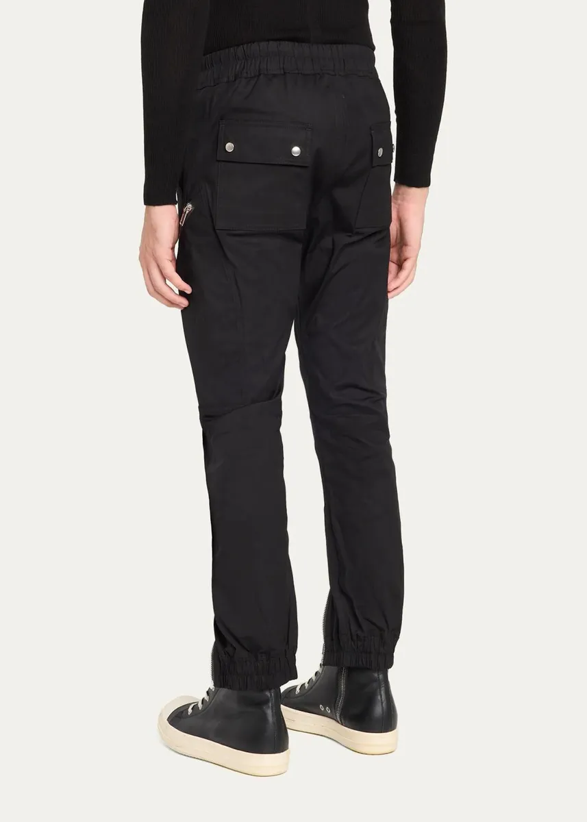 Rick Owens Men's Zipped-Trim Drawstring Joggers | Thumbnail 3
