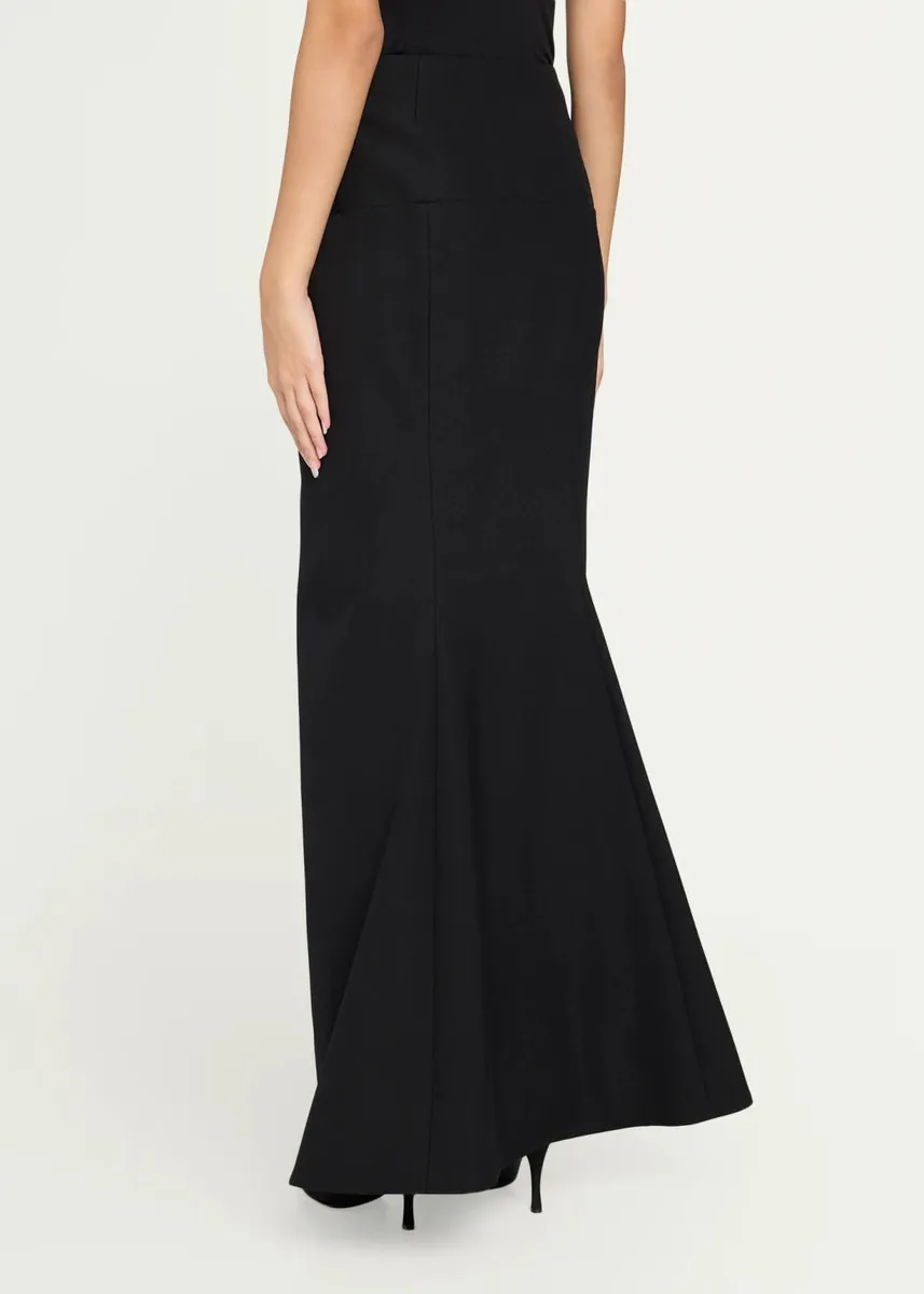 ALAÏA Sculptural Wool Crepe Maxi Column Skirt | Thumbnail 3 ALAÏA Sculptural Wool Crepe Maxi Column Skirt | Thumbnail 3