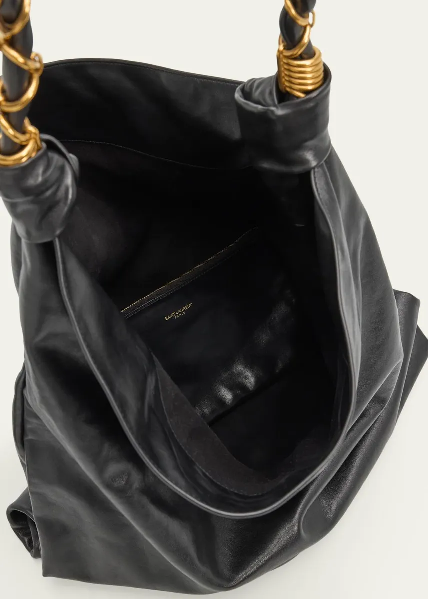 Saint Laurent Amalia YSL Chain Leather Shoulder Bag | Thumbnail 4 Saint Laurent Amalia YSL Chain Leather Shoulder Bag | Thumbnail 4