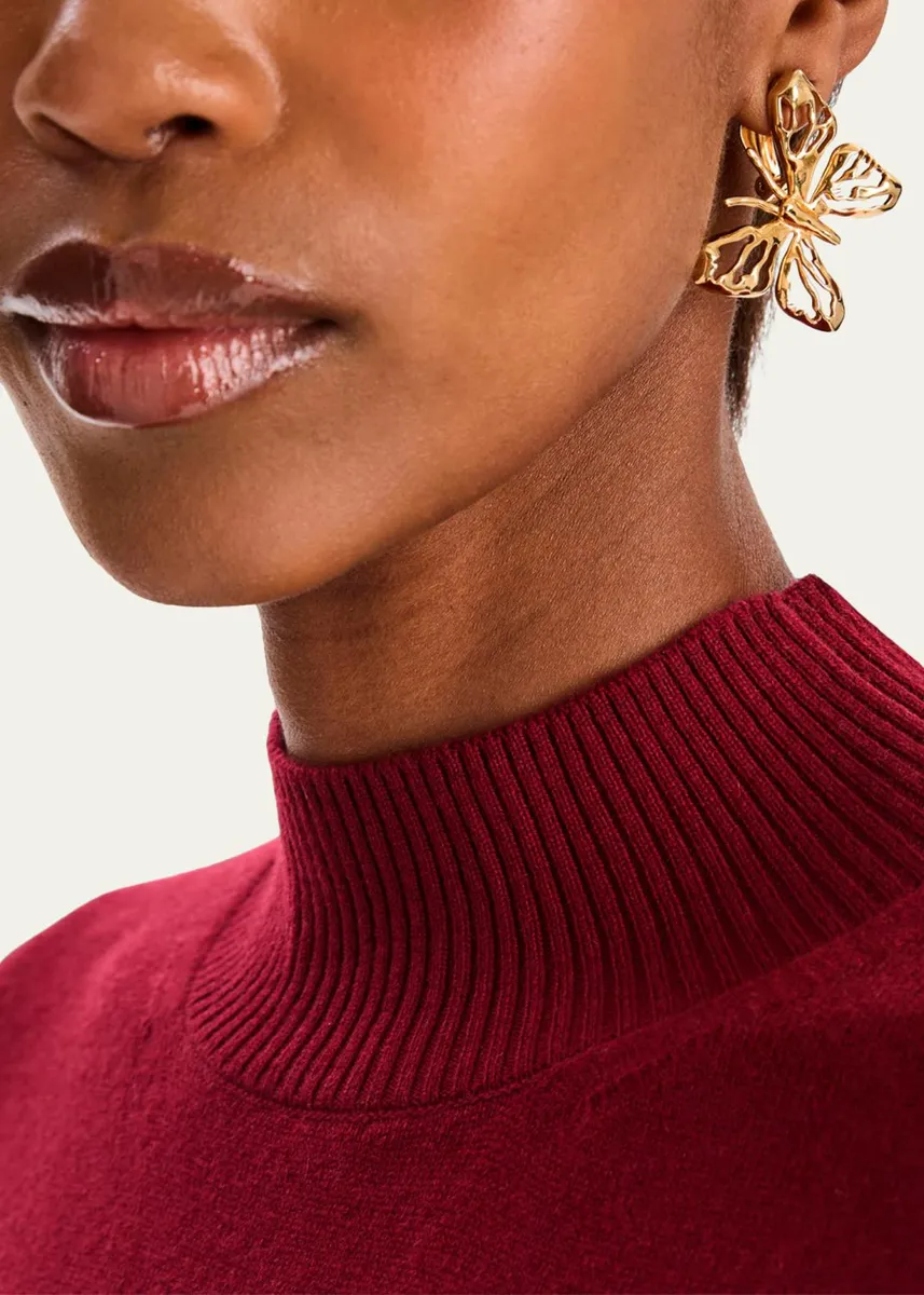 Oscar de la Renta Lace Butterfly Earrings | Thumbnail 2
