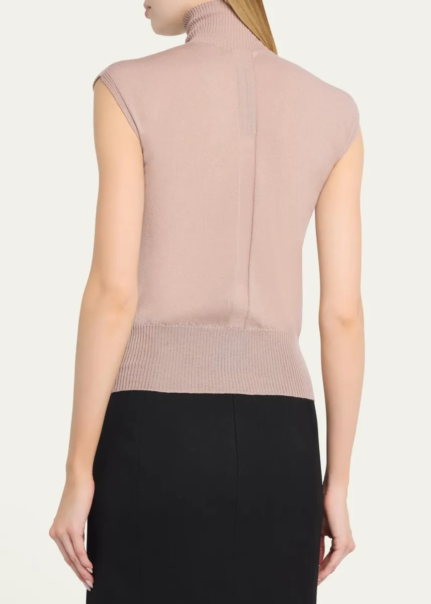 Rick Owens Turtleneck Fine Wool Knit Tank Top | Thumbnail 3 Rick Owens Turtleneck Fine Wool Knit Tank Top | Thumbnail 3