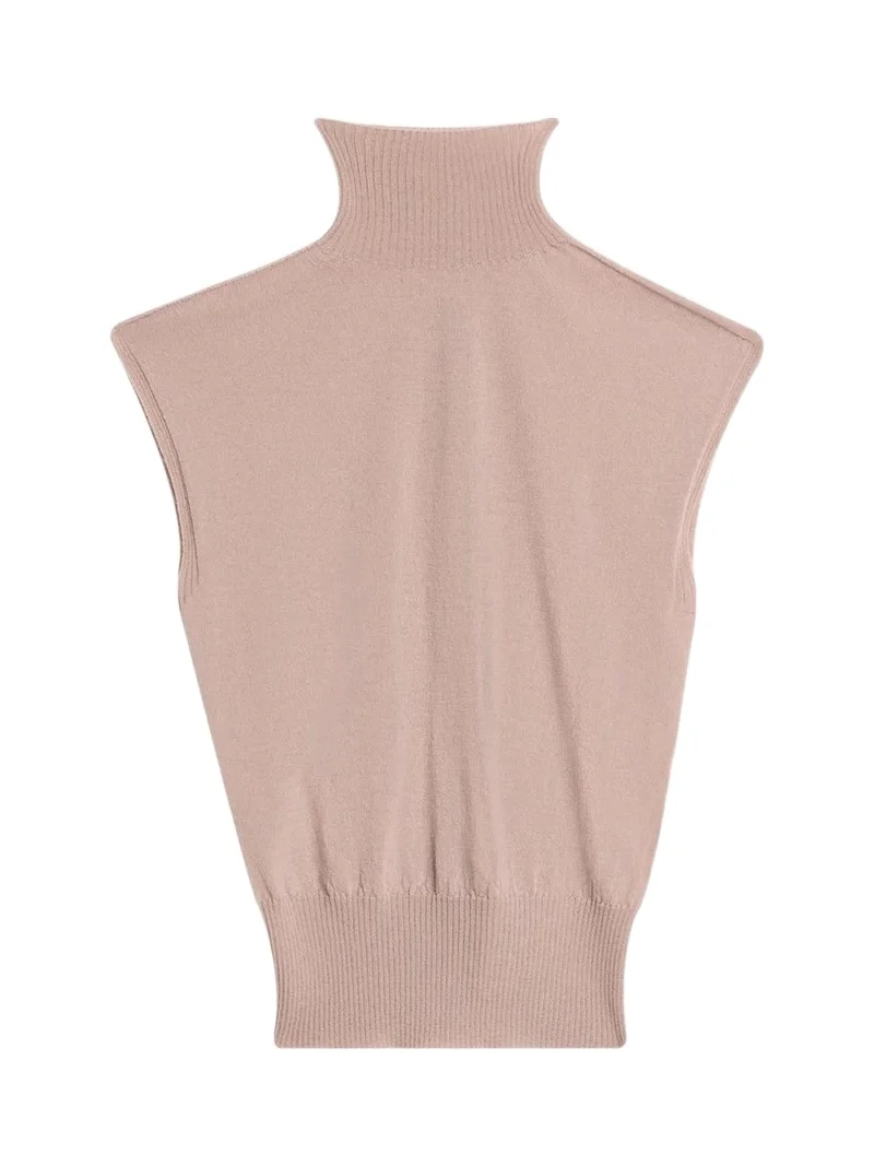 Rick Owens Turtleneck Fine Wool Knit Tank Top