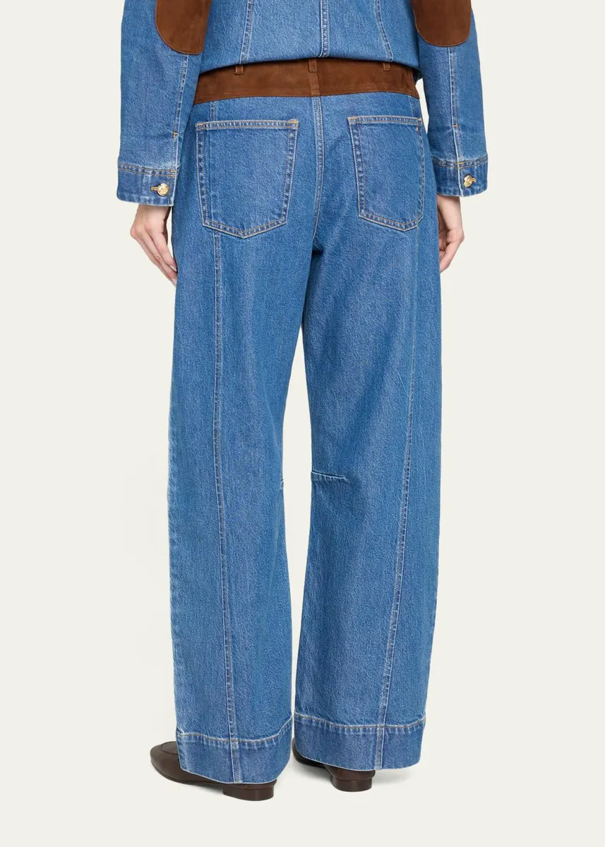 Cinq à Sept Dillon Suede Waist Jeans | Thumbnail 3 Cinq à Sept Dillon Suede Waist Jeans | Thumbnail 3