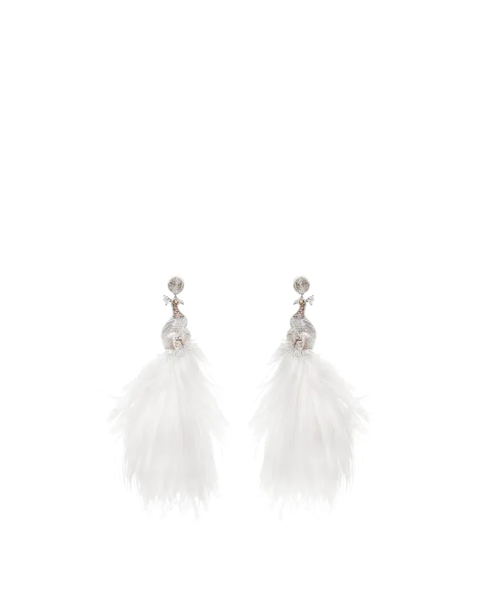 RANJANA KHAN Dioses Peacock Clip-On Earrings | Thumbnail 2 RANJANA KHAN Dioses Peacock Clip-On Earrings | Thumbnail 2