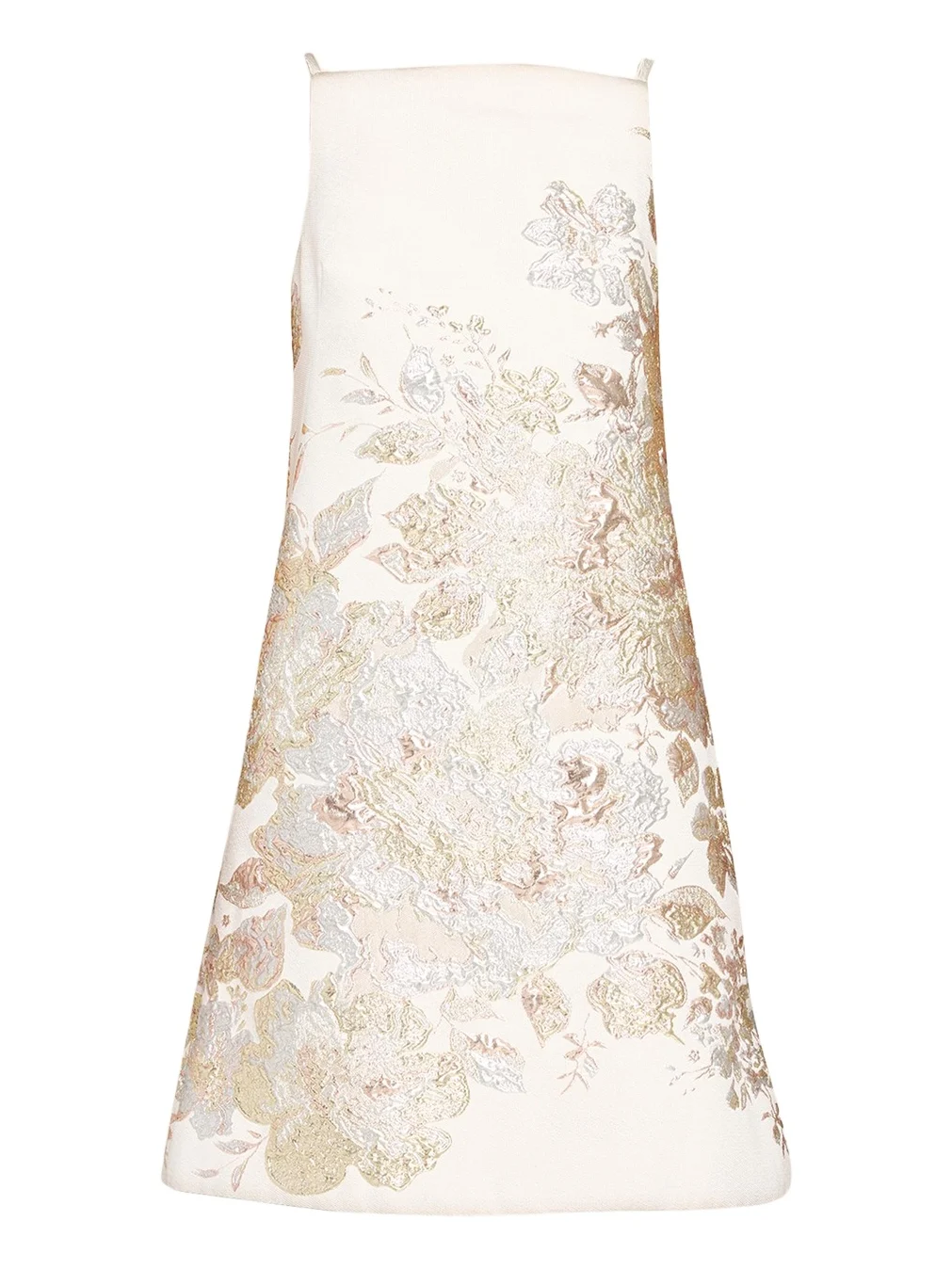 Metallic Floral Jacquard Mini Shift Dress Metallic Floral Jacquard Mini Shift Dress