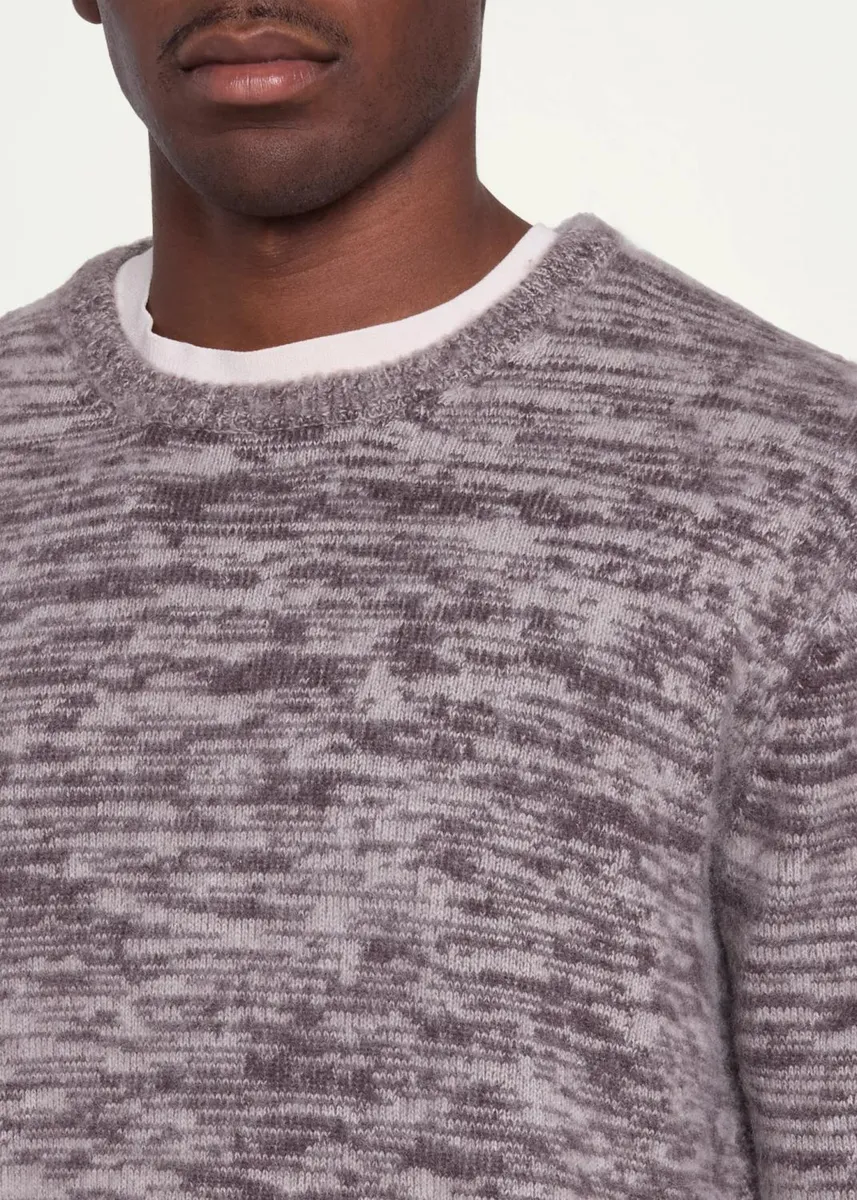 Baldassari Men's Space-Dyed Cotton Crewneck Sweater | Thumbnail 5 Baldassari Men's Space-Dyed Cotton Crewneck Sweater | Thumbnail 5