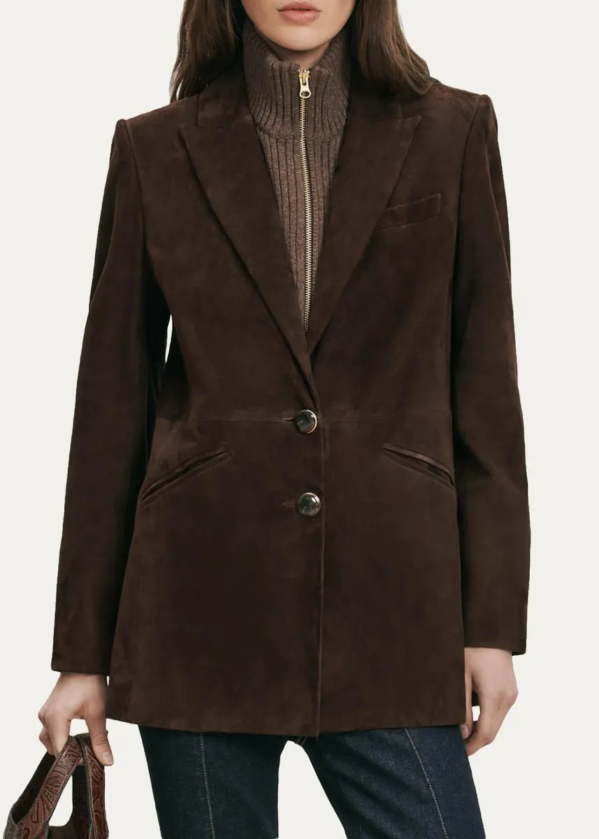 Veronica Beard Maci Suede Dickey Jacket | Thumbnail 4 Veronica Beard Maci Suede Dickey Jacket | Thumbnail 4