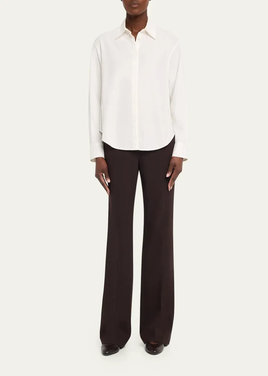 Lafayette 148 New York Reade Flare-Leg Stretch Wool Pants | Thumbnail 2 Lafayette 148 New York Reade Flare-Leg Stretch Wool Pants | Thumbnail 2