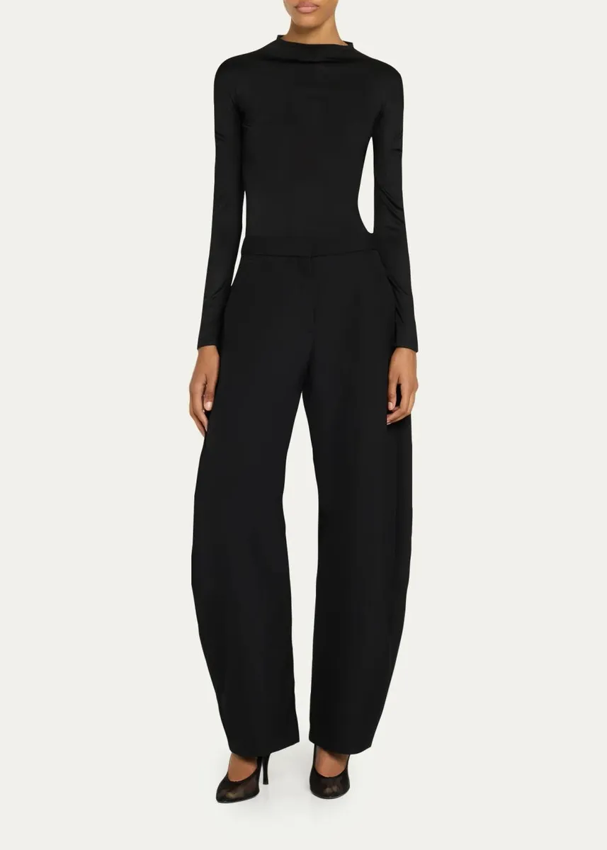 ALAÏA Semi-Sheer Mock-Neck Bodysuit | Thumbnail 2 ALAÏA Semi-Sheer Mock-Neck Bodysuit | Thumbnail 2