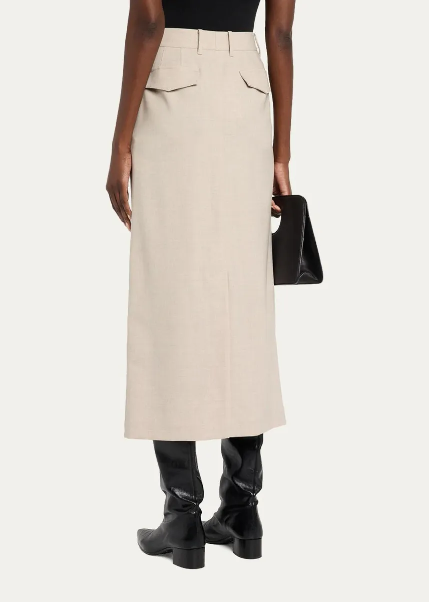 Lafayette 148 New York Stretch Wool Column Trouser Midi Skirt | Thumbnail 3 Lafayette 148 New York Stretch Wool Column Trouser Midi Skirt | Thumbnail 3