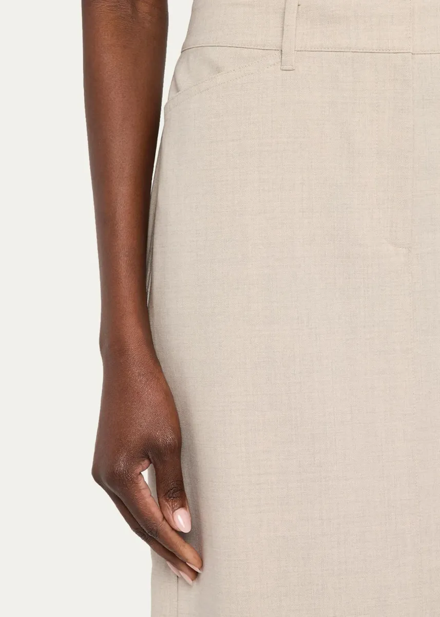 Lafayette 148 New York Stretch Wool Column Trouser Midi Skirt | Thumbnail 5 Lafayette 148 New York Stretch Wool Column Trouser Midi Skirt | Thumbnail 5