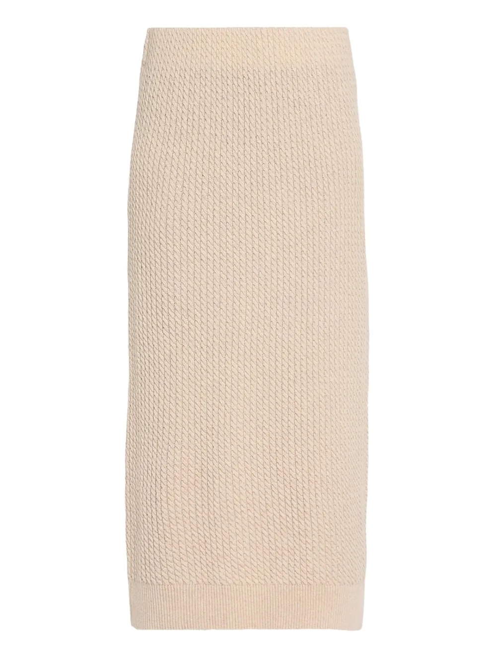 Lafayette 148 New York Cable-Knit Cashmere Midi Skirt
