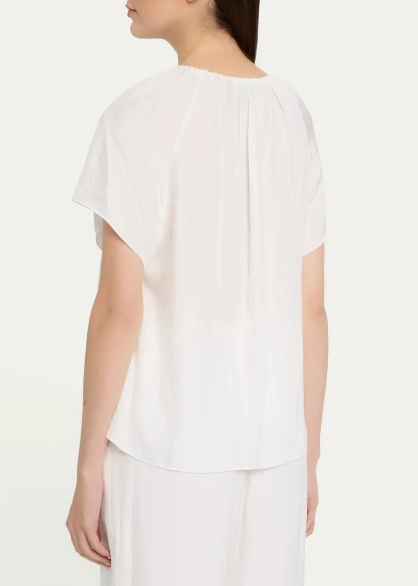 Theory Draped Front-Tie Blouse | Thumbnail 3 Theory Draped Front-Tie Blouse | Thumbnail 3