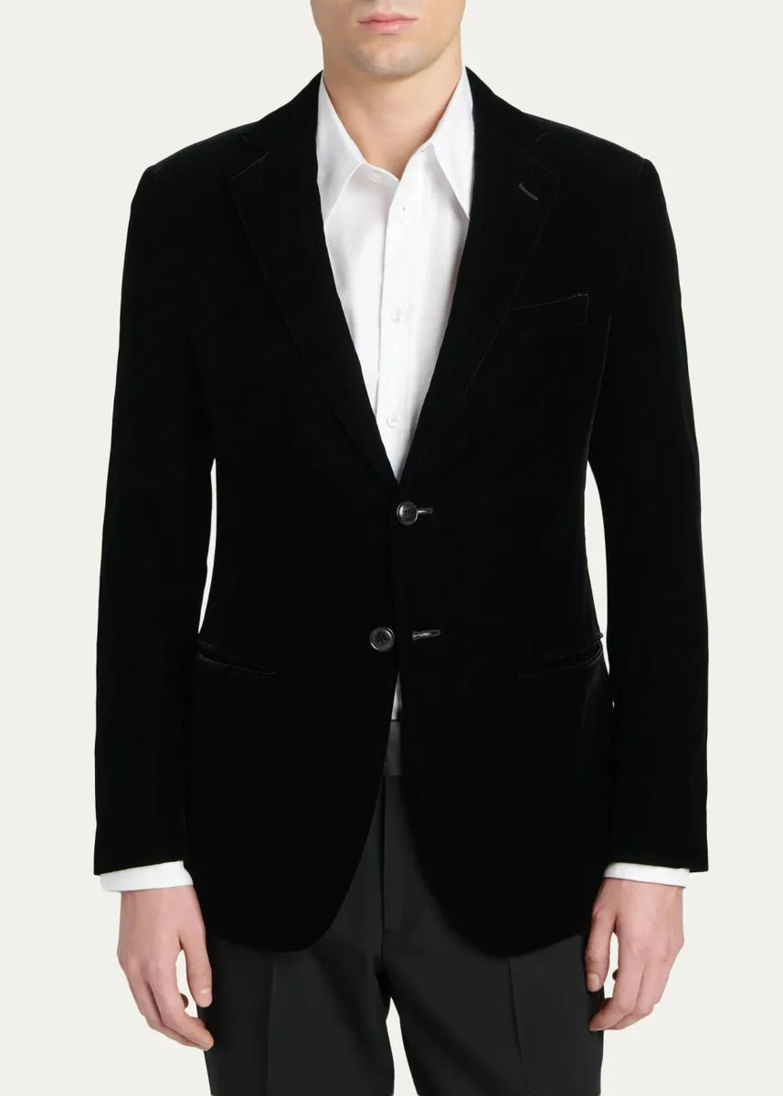 Giorgio Armani Men's Seersucker Single-Breasted Sport Coat | Thumbnail 4 Giorgio Armani Men's Seersucker Single-Breasted Sport Coat | Thumbnail 4
