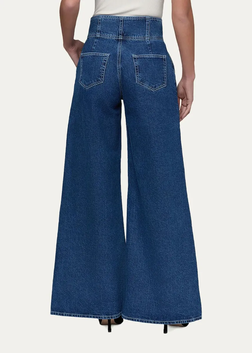 L'Agence Sonja Corseted Wide-Leg Jeans | Thumbnail 3
