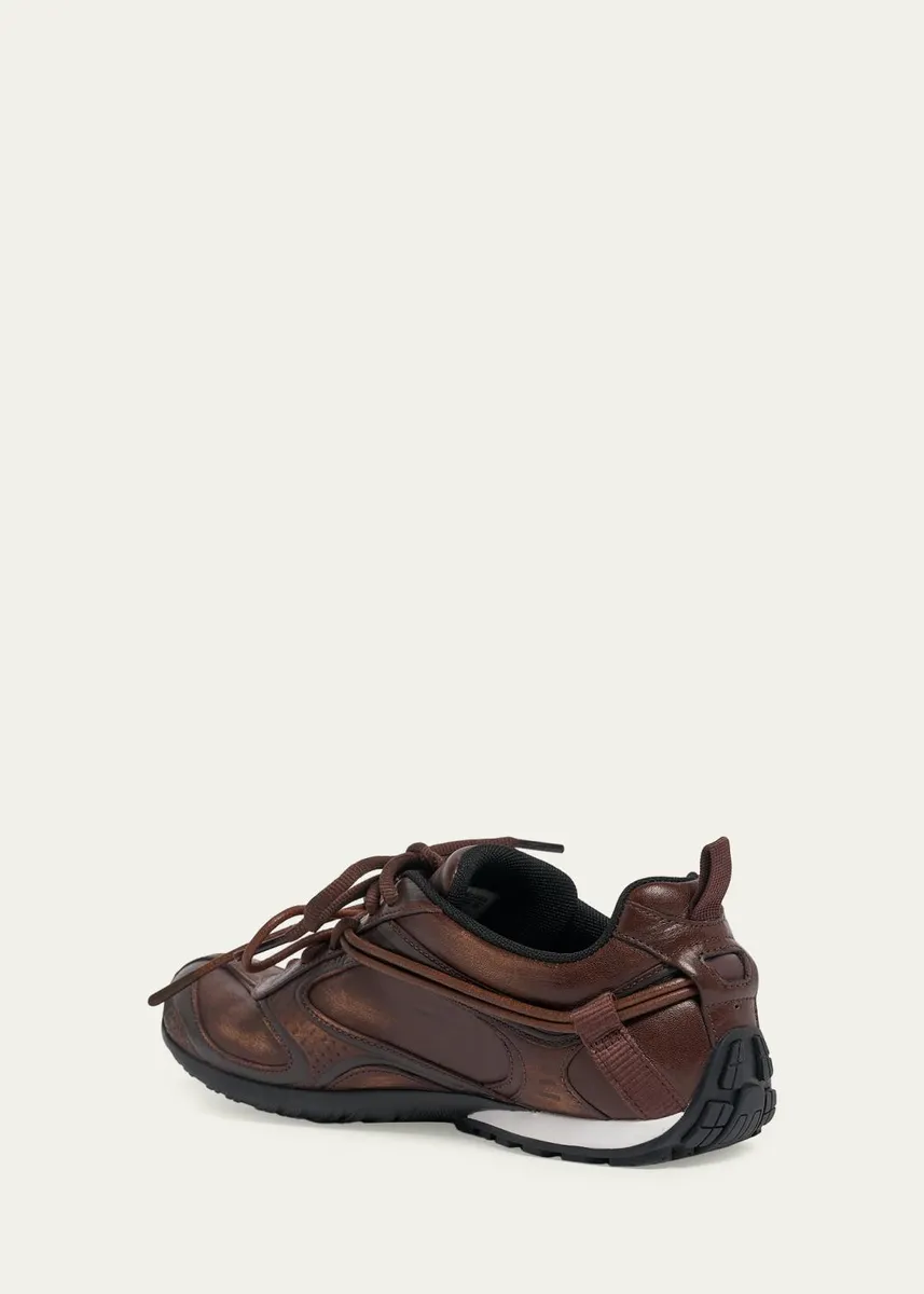 Balenciaga Men's Radar Leather Sneakers | Thumbnail 4 Balenciaga Men's Radar Leather Sneakers | Thumbnail 4
