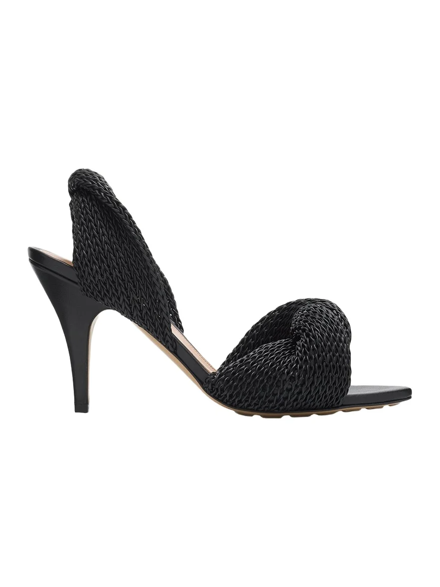 Bottega Veneta 90mm Grace Crochet Leather Sandals