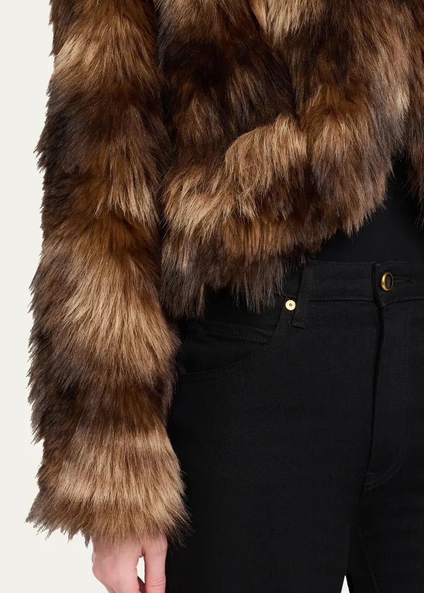 Cinq à Sept Patchwork Faux Fur Cropped Jacket | Thumbnail 5 Cinq à Sept Patchwork Faux Fur Cropped Jacket | Thumbnail 5