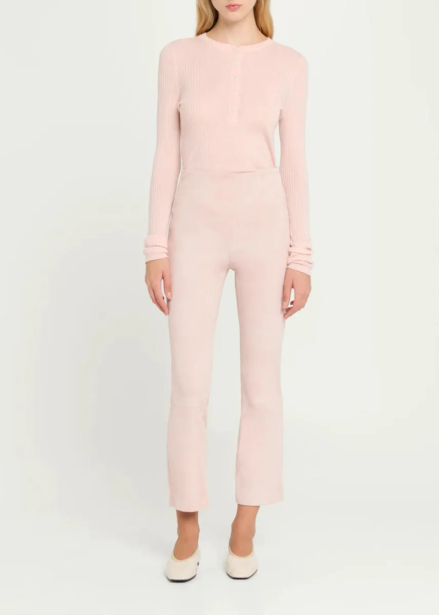 Sprwmn Ribbed-Knit Cashmere Henley Top | Thumbnail 2 Sprwmn Ribbed-Knit Cashmere Henley Top | Thumbnail 2