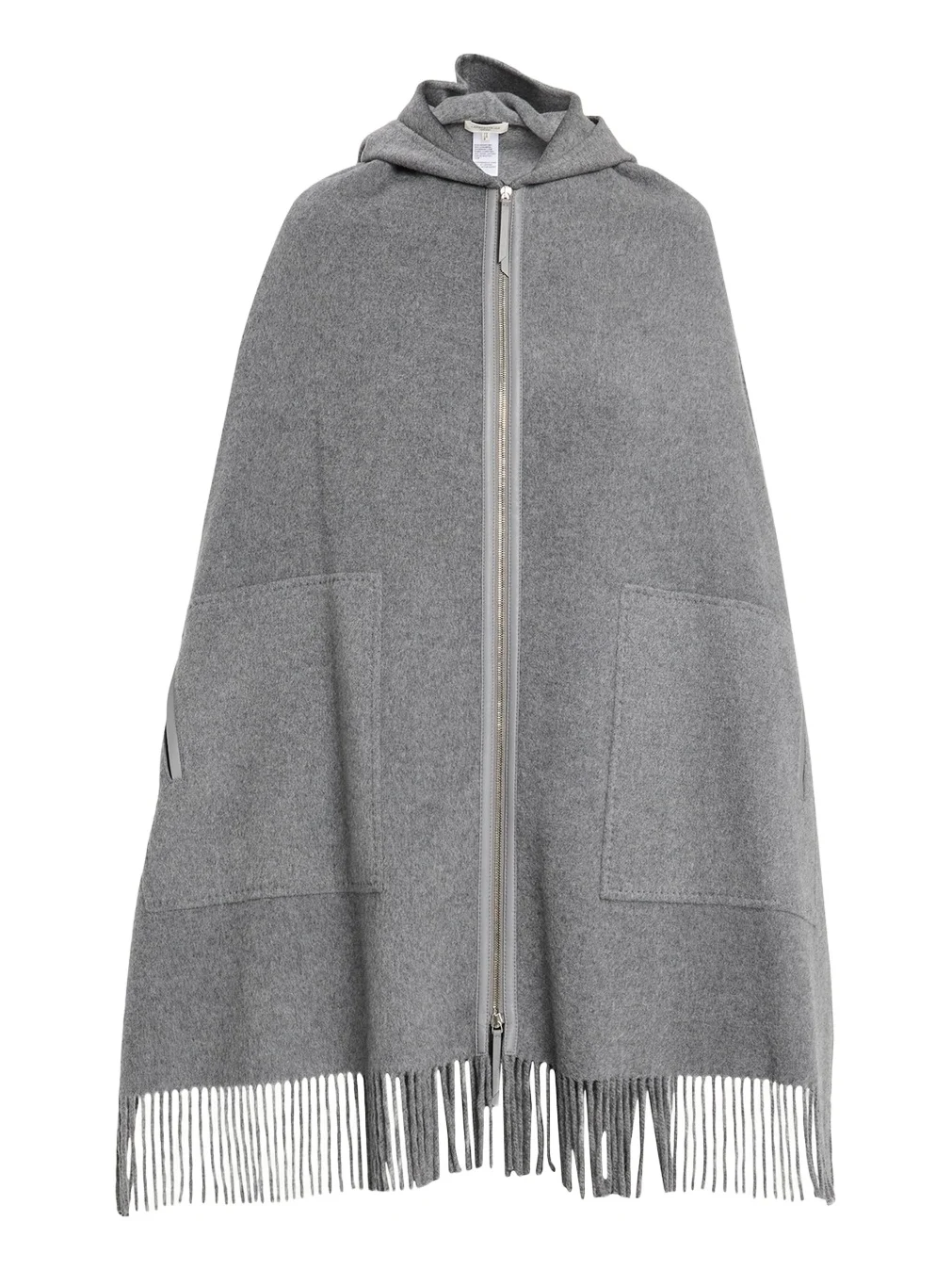 Fringed Double-Face Cashmere Hooded Poncho Fringed Double-Face Cashmere Hooded Poncho