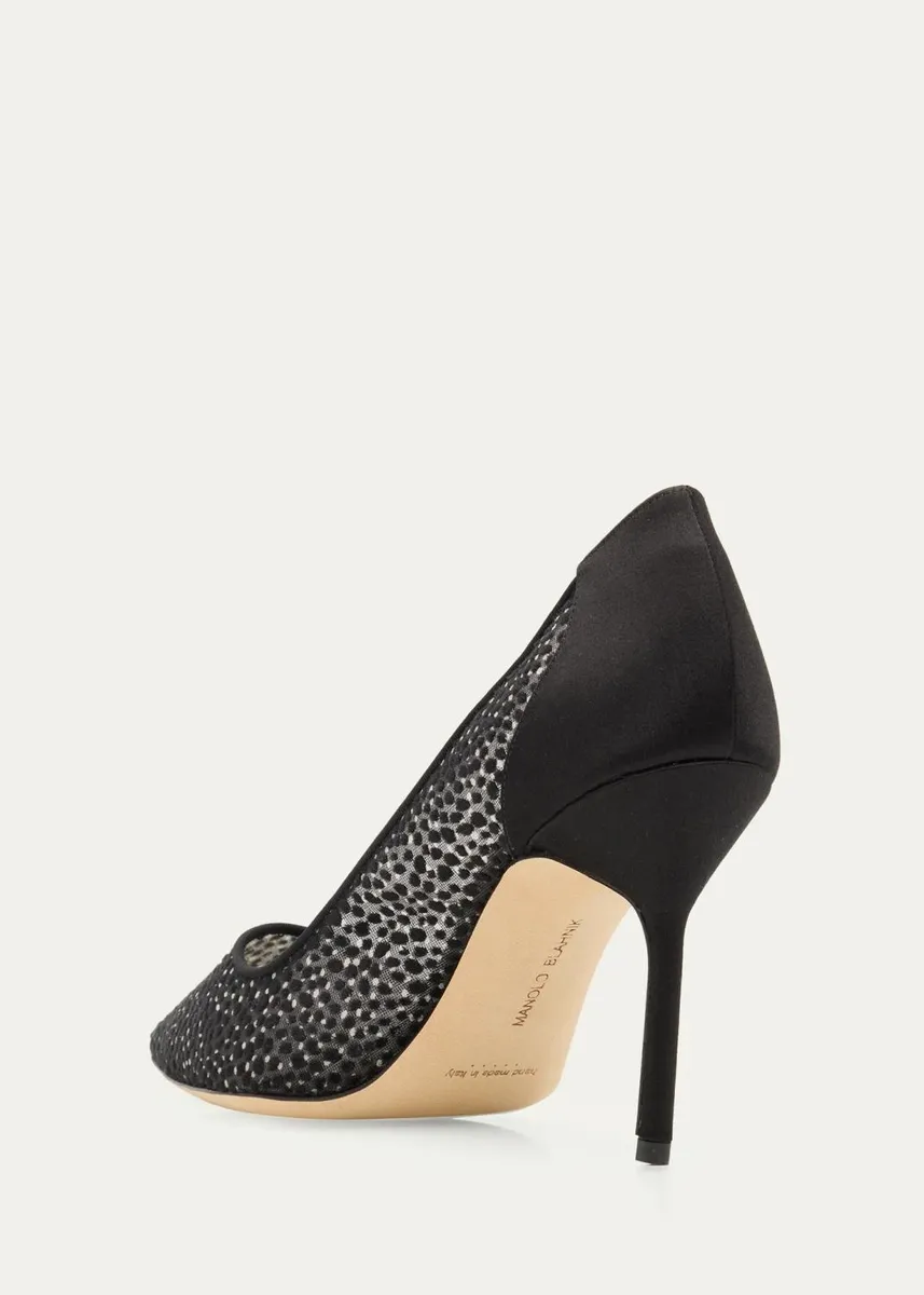 Manolo Blahnik 90mm BBLA Dot Mesh Pumps | Thumbnail 2 Manolo Blahnik 90mm BBLA Dot Mesh Pumps | Thumbnail 2