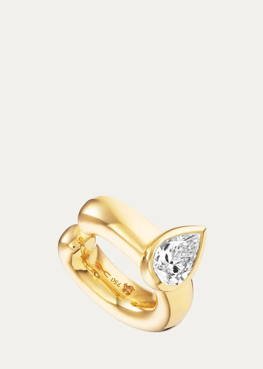 Uniform Object 18K Stem Ear Cuff with Pear Diamond, Single | Thumbnail 3