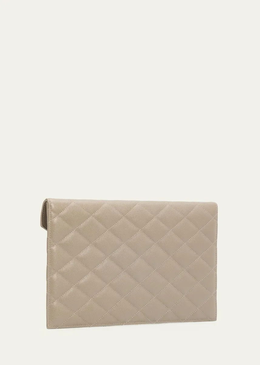 Saint Laurent YSL Quilted Leather Pouch Bag | Thumbnail 3 Saint Laurent YSL Quilted Leather Pouch Bag | Thumbnail 3