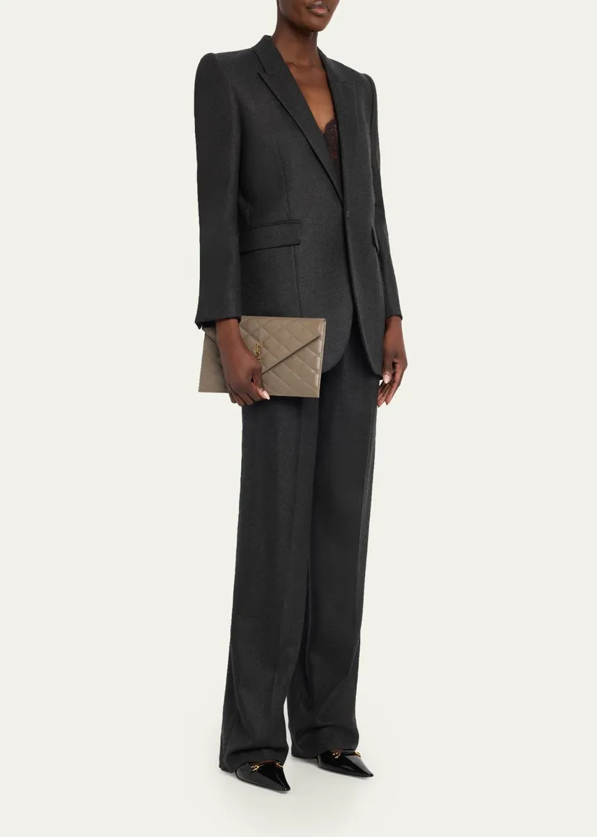 Saint Laurent YSL Quilted Leather Pouch Bag | Thumbnail 5 Saint Laurent YSL Quilted Leather Pouch Bag | Thumbnail 5